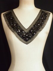 Black Rhinestone Net Neck Piece