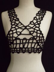 Black Satin Loop Neck Piece