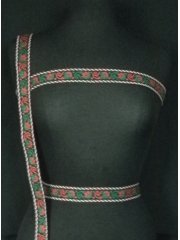 Black With Red/Green Paisley Print Trim