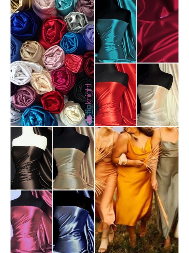 Bridal Smooth Touch Satin Fabric Material- SQ552