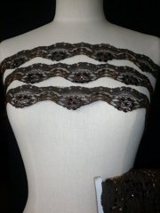 Brown Sequin Scalloped Trimming