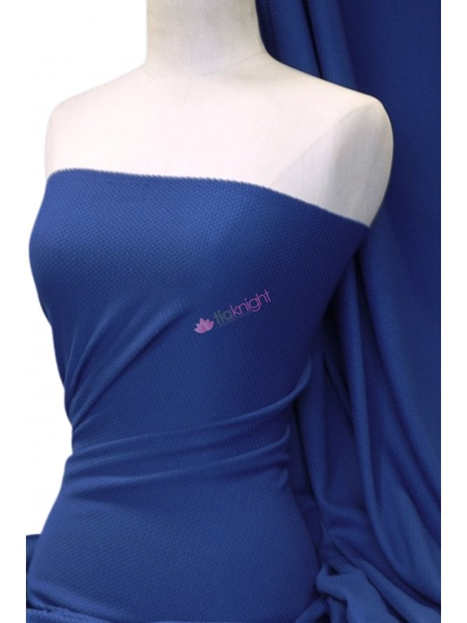 Bubble 4 Way Stretch Dressmaking Fabric- Royal Blue Q894 RBL