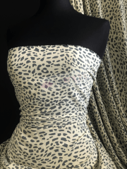 Bubble Crepe Woven Blouse/ Dress Fabric- Leopard Print SQ434