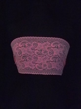 Candy Pink Flower Design Wide Lace Trim