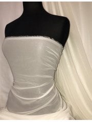 Chiffon Shimmer Sheer Material- Ivory SQ319 IV