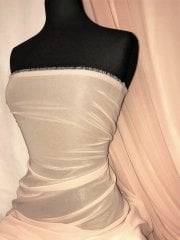 Chiffon Shimmer Sheer Material- Peach Pink SQ319 PCH