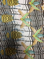 Chiffon Soft Touch Sheer Fabric - Bee Swarm CHF232 BKIVYL