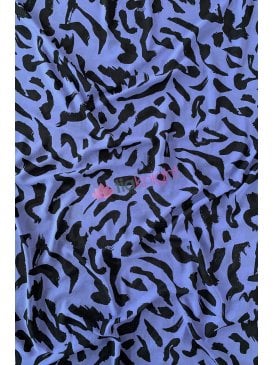 Chiffon Soft Touch Sheer Fabric- Blue Pebble Strokes SQ763 BLBK