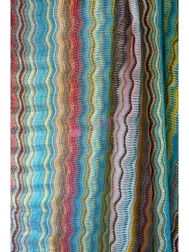 Chiffon Soft Touch Sheer Fabric- Bohemian Waves SQ953 MLT