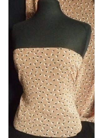 Chiffon Soft Touch Sheer Fabric - Fudge Triangle Slices Q1252 FG