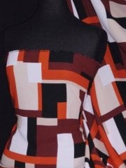 Chiffon Soft Touch Sheer Fabric - Geo Tribal CHF246 ORMLT