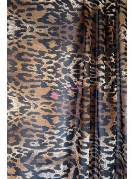 Chiffon Soft Touch Sheer Fabric- Leopard SQ956 BRBK