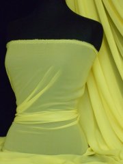 Chiffon Soft Touch Sheer Fabric Material- Lemon Q354 LMN