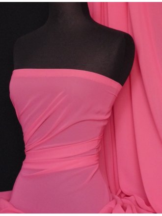 Chiffon Soft Touch Sheer Fabric Material- Light Cerise LTCRS
