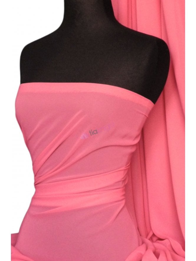 Chiffon Soft Touch Sheer Fabric Material- Light Coral Q354 LTCRL