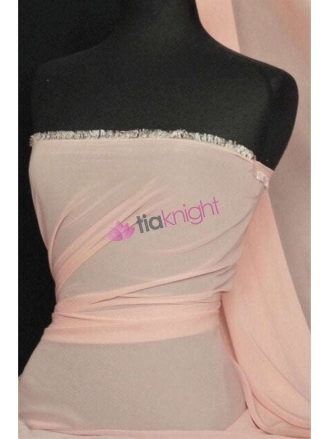 Chiffon Soft Touch Sheer Fabric Material- Peach Q354 PCH