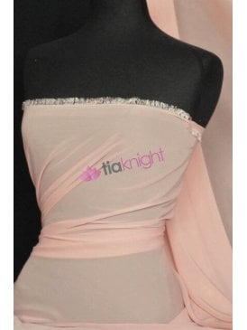 Chiffon Soft Touch Sheer Fabric Material- Peach Q354 PCH