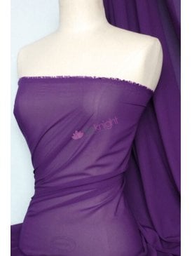 Chiffon Soft Touch Sheer Fabric Material- Purple Q354 PPL