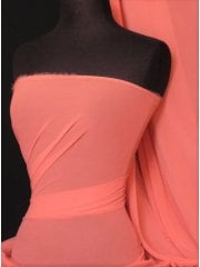 Chiffon Soft Touch Sheer Fabric Material- Salmon Q354 SLM