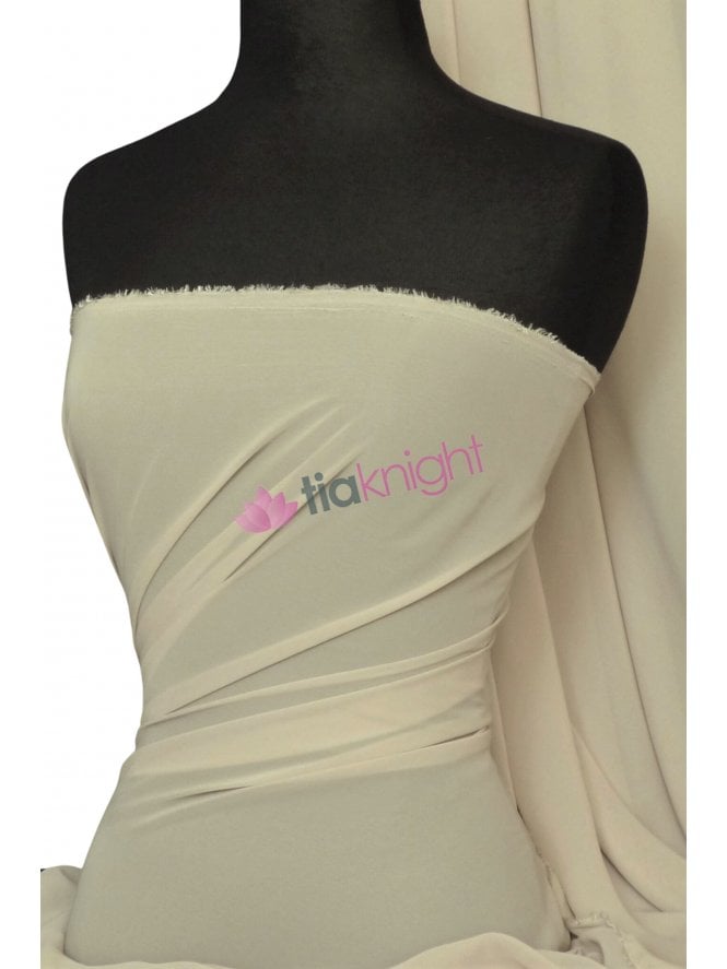 Chiffon Soft Touch Sheer Fabric Material- Stone Q354 STN