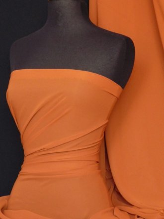 Chiffon Soft Touch Sheer Fabric Material- Terrocotta Q354 TERR