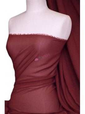 Chiffon Soft Touch Sheer Fabric Material- Wine Q354 WN