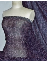 Chiffon Soft Touch Sheer Fabric - Navy/Pink Confetti PCH26 NYPN