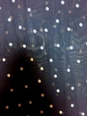 Chiffon Soft Touch Sheer Fabric - Navy/Stone Polka CHF238 NYSTN