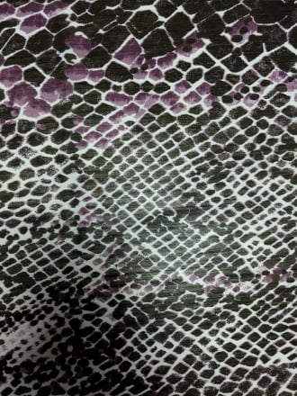 Chiffon Soft Touch Sheer Fabric - Purple Reptile CHF240 PPLBK