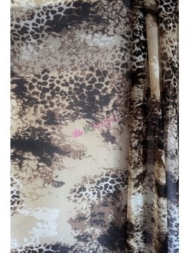 Chiffon Soft Touch Sheer Fabric- Safari Mocha Brown SQ954 BR