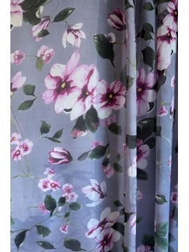 Chiffon Soft Touch Sheer Fabric- Watercolour Posies SQ957 GRPN