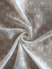 Chiffon Soft Touch Sheer Fabric- White Burnout CHF247 WHT