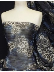 Chiffon Soft Touch Sheer Subtle Shimmer - Blue Leopard Q1166 BL