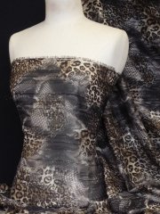 Chiffon Soft Touch Sheer Subtle Shimmer - Brown Leopard Q1166 BR