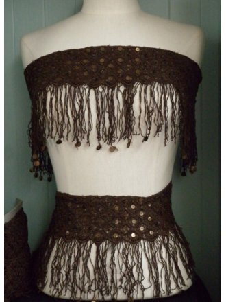 Chocolate Brown Sequin Tassel Trim