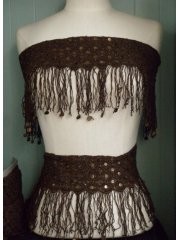 Chocolate Brown Sequin Tassel Trim