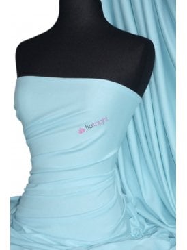 Clearance 100% Cotton Interlock Knit Soft Jersey Lightweight T-Shirt Fabric- Baby Blue SQ175 BBL