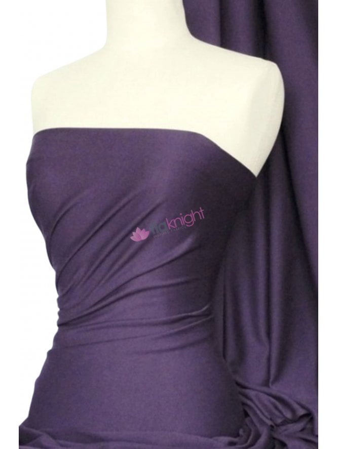 Clearance 100% Cotton Interlock Knit Soft Jersey T-Shirt Fabric- Dark Purple SQ175 DKPPL