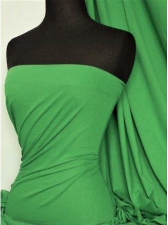 Clearance 100% Cotton Interlock Knit Soft Jersey T-Shirt Fabric- Parrot Green SQ175 PTGR