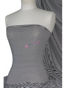 Clearance 100% Viscose Lycra Stretch Fabric- Stripe Q407