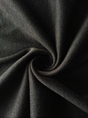 Clearance (95 cms) Cotton Fine Rib Stretch Fabric- Black SQ518 BK