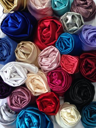 Clearance Assorted Coloured Plain Satin Offcuts-1 KG