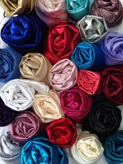 Clearance Assorted Coloured Plain Satin Offcuts-1 KG