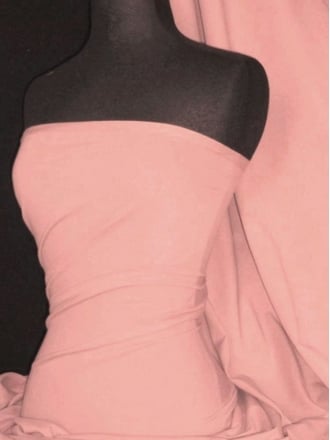Clearance Cotton Lycra Jersey 4 Way Stretch Lightweight Fabric- Lemonade Pink CLJ LMPN