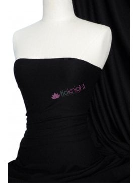 Clearance Enya Crepe 4 Way Stretch Jersey Fabric- Black Q1169 BK
