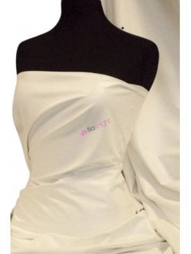 Clearance Leatherette Fabric PVC Leather Stretch Scuba Material- Ivory PV199 IV