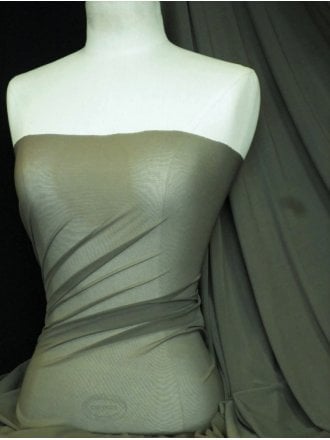 Clearance LT Power Mesh 4 Way Stretch Material- Dark Khaki 109 LT DKKH