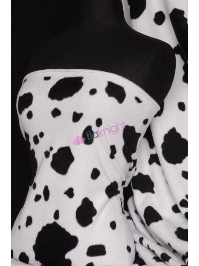 Clearance Polar Fleece Anti Pill Washable Soft Fabric- Cows Spots