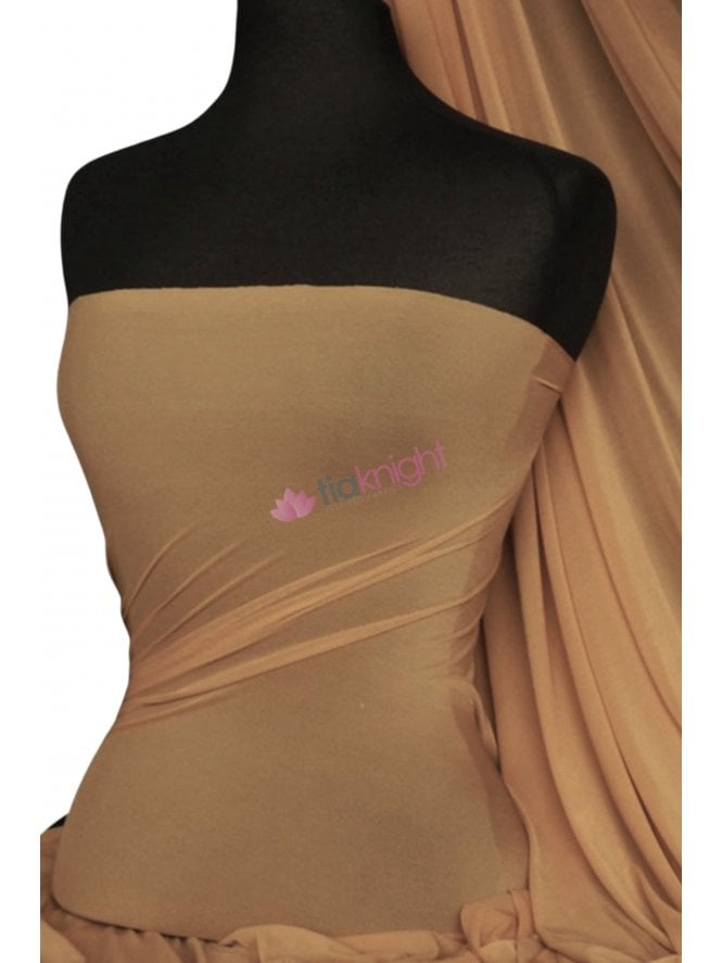 Clearance Poly Mesh Stretch Sheer Material- Desert Sand SQ43 DSND