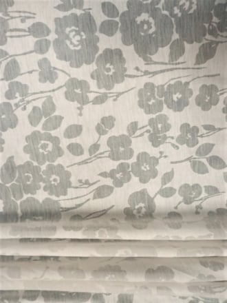 Clearance Poly Viscose Burn Out Light Weight Fabric- Cream Daisy Burnout CLPV CRM